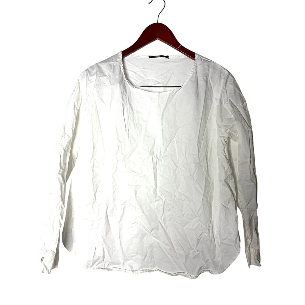 Album di FAMIGLIA white minimalist cotton blouse XS